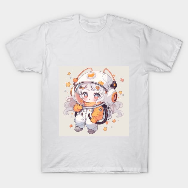 chibi astronaut girl T-Shirt by WabiSabi Wonders